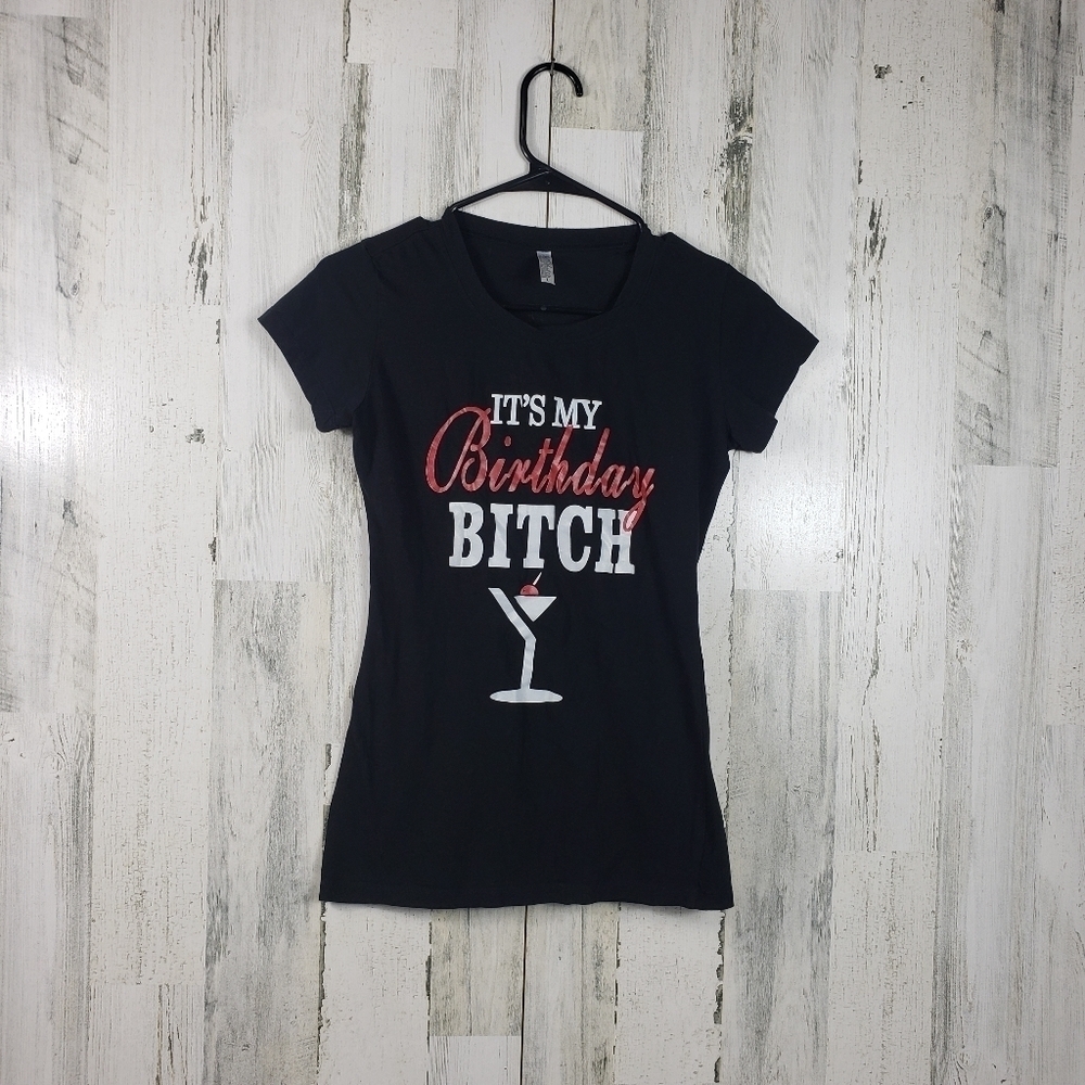 Ejel its my birthday short sleeve tshirt women's size large